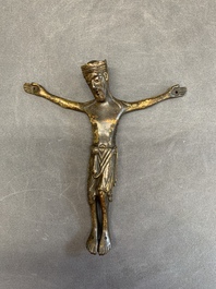 A gilt bronze Corpus Christi, Mosan, France, 14/15th C.