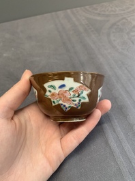 A varied collection of Chinese blue and white, and famille rose tea wares, Qianlong