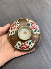 A varied collection of Chinese blue and white, and famille rose tea wares, Qianlong