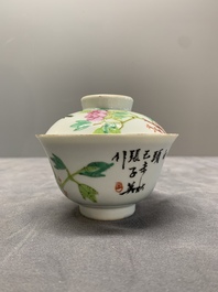 A varied collection of nine Chinese famille rose wares, 19/20th C.