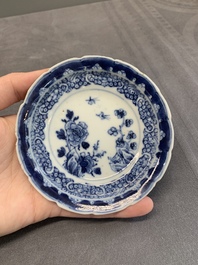 A varied collection of Chinese blue and white, and famille rose tea wares, Qianlong