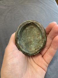 A rare Chinese inscribed bronze tapir-form vessel and cover, 'xizun 犧尊', late Ming/early Qing
