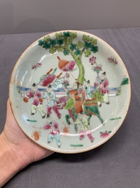 A varied collection of nine Chinese famille rose wares, 19/20th C.