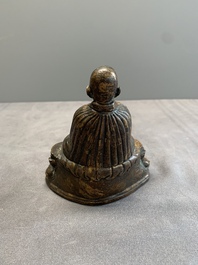 A Tibetan bronze Padmasambhava, 14th C.