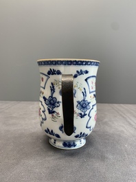 A varied collection of 13 Chinese famille rose, blue and white wares, Transitional period/19th C.