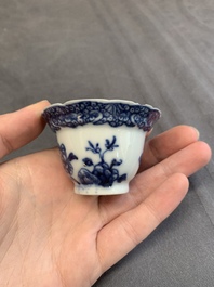 A varied collection of Chinese blue and white, and famille rose tea wares, Qianlong