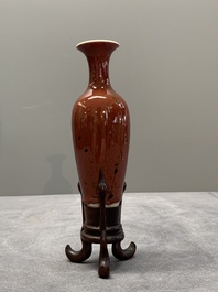 A collection of four Chinese monochrome-glazed ware, Kangxi and Qianlong mark, 19/20th C.