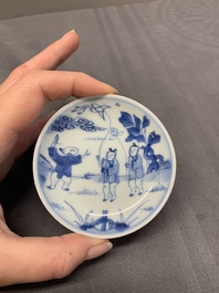 A collection of 17 Chinese blue and white wares, Kangxi/Qianlong