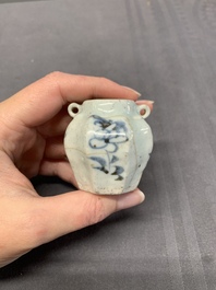 A collection of five Chinese blue and white jarlets, Yuan