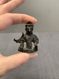 Two Indian bronze figures of Nandi and Shiva, and a South Asian bronze Garuda, 17th C. and later