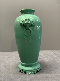 A collection of four Chinese monochrome-glazed ware, Kangxi and Qianlong mark, 19/20th C.