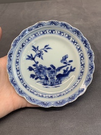 A varied collection of Chinese blue and white, and famille rose tea wares, Qianlong