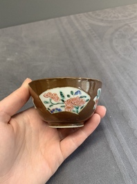 A varied collection of Chinese blue and white, and famille rose tea wares, Qianlong