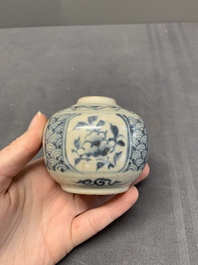 A collection of five Chinese blue and white jarlets, Yuan