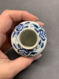 Seven Chinese blue, white and doucai vases, Wanli/Yongzheng/Qianlong mark, 19th C.