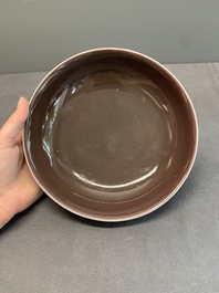 A pair of Chinese copper-red-glazed plates, Daoguang mark and of the period