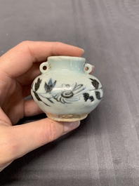 A collection of five Chinese blue and white jarlets, Yuan