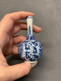 Seven Chinese blue, white and doucai vases, Wanli/Yongzheng/Qianlong mark, 19th C.