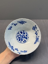 A varied collection of 13 Chinese famille rose, blue and white wares, Transitional period/19th C.