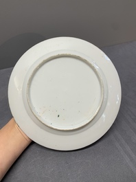 Four unusual Chinese Canton famille rose plates, 19/20th C.