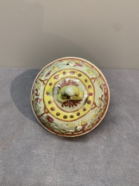 A rare Chinese famille rose relief-moulded 'Eight Immortals' vase and cover for the Thai market, Yongzheng mark, 19th C.