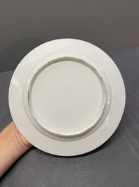 Four unusual Chinese Canton famille rose plates, 19/20th C.