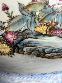A Chinese famille rose 'quails' 'hu' vase, signed Xiong Mengting 熊夢亭, dated 1969