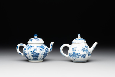 A varied collection of 13 Chinese blue and white wares, Kangxi/Qianlong