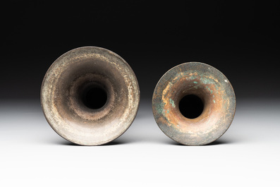 A collection of six Chinese bronze wares, Yuan and later