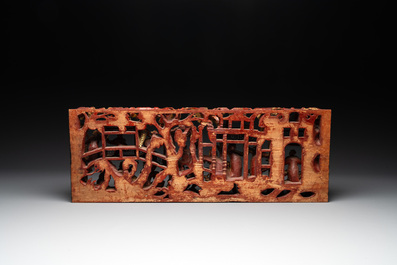 Two fine Chinese Cultural Revolution gilt wooden carvings, 1966-1976