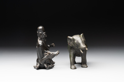 A collection of six Chinese bronze wares, Yuan and later