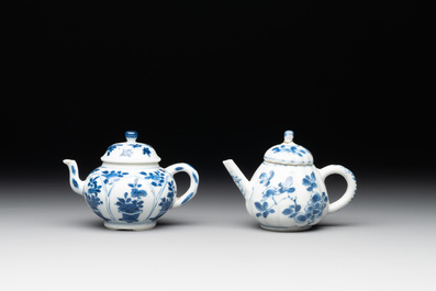 A varied collection of 13 Chinese blue and white wares, Kangxi/Qianlong