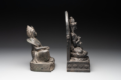 Two South-East Asian bronze figures of Buddha, 18/19th C.