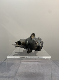 Three various Chinese bronze incense holders, Yuan/Ming
