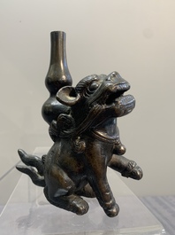 Three various Chinese bronze incense holders, Yuan/Ming