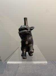Three various Chinese bronze incense holders, Yuan/Ming