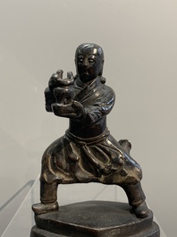 Three various Chinese bronze incense holders, Yuan/Ming