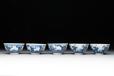 A collection of 22 Chinese blue and white wares, Ruo Shen Zhen Cang 若深珍藏 mark, 19/20th C.