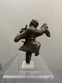 Three various Chinese bronze incense holders, Yuan/Ming