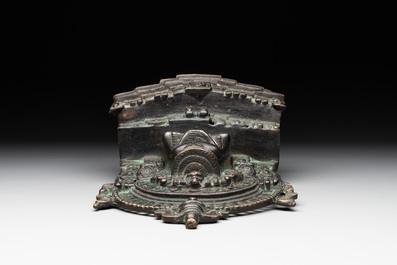 A copper alloy Jain shrine, Western India, 18/19th C.