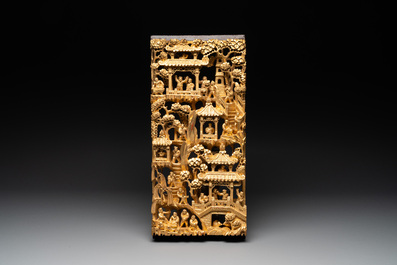 Two fine Chinese Cultural Revolution gilt wooden carvings, 1966-1976