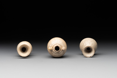 A collection of nine Chinese white-glazed and cream-glazed wares, incl. Dehua, Song/Ming