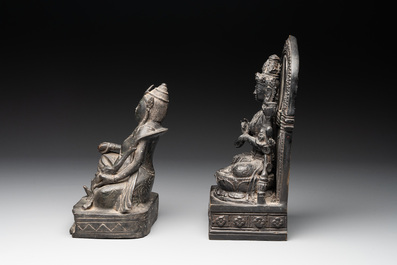 Two South-East Asian bronze figures of Buddha, 18/19th C.