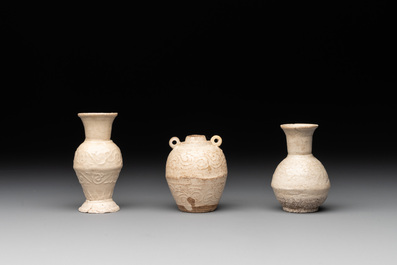 A collection of nine Chinese white-glazed and cream-glazed wares, incl. Dehua, Song/Ming