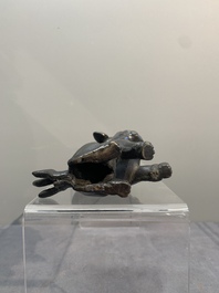 Three various Chinese bronze incense holders, Yuan/Ming