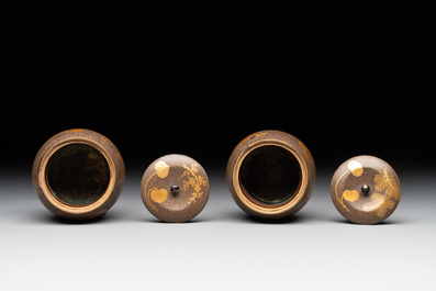 Ten various Japanese lacquerwares, Meiji, 19th C.
