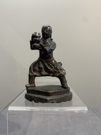 Three various Chinese bronze incense holders, Yuan/Ming