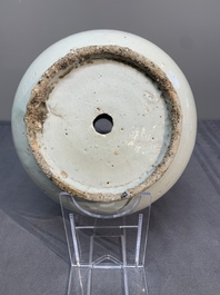 Three Chinese monochrome wares, Qianlong mark, Ming and later