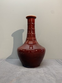 Two Chinese flamb&eacute;-glazed vases, 19th C.