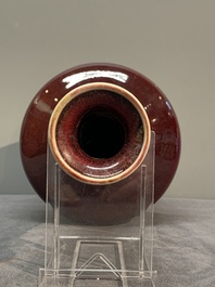 Two Chinese flamb&eacute;-glazed vases, 19th C.